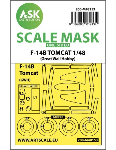 F-14B Tomcat one-sided express fit mask for Great Wall Hobby 