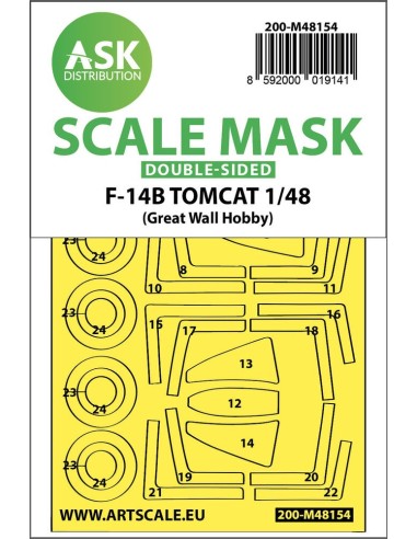 F-14B Tomcat double-sided express fit mask for Great Wall Hobby 