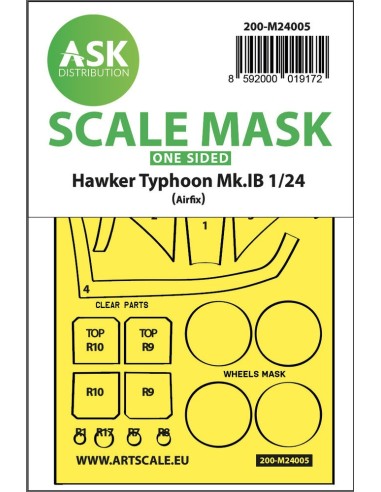 Hawker Typhoon Mk.IB one-sided express masks for Airfix 