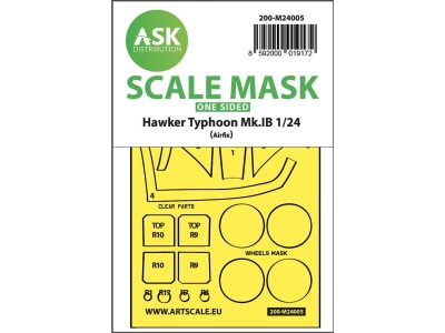 Hawker Typhoon Mk.IB one-sided express masks for Airfix 