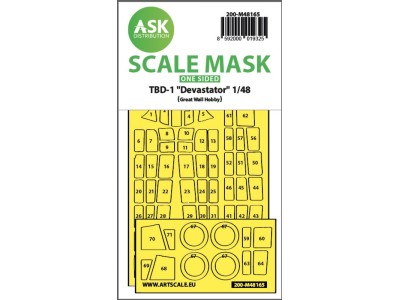 TBD-1 Devastator one-sided fit express mask for Great Wall Hobby 