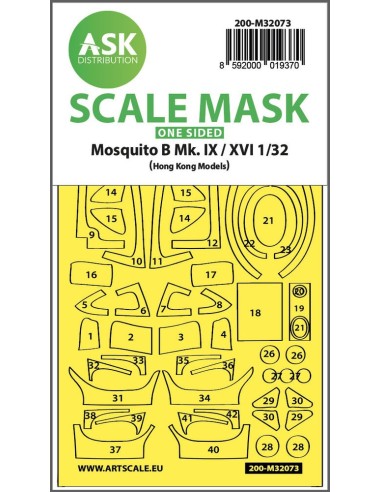 Mosquito B Mk.IX/XVI one-sided fit mask for HK Models 