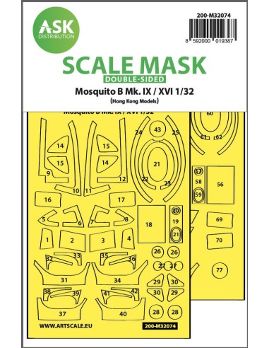 Mosquito B Mk.IX/XVI double-sided fit mask for HK Models 