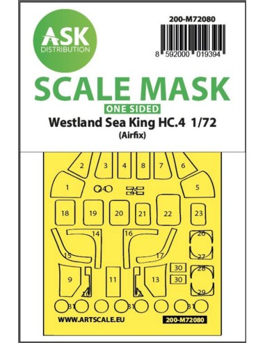 Westland Sea King HC.4  one-sided express fit mask for Airfix 