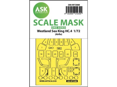 Westland Sea King HC.4  one-sided express fit mask for Airfix 