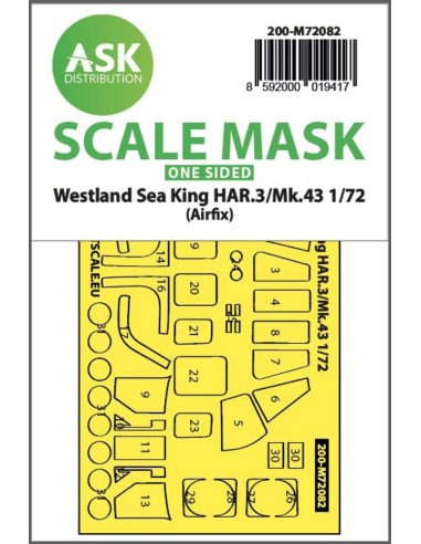 Westland Sea King HAR.3 / Mk.43  one-sided express fit mask for Airfix 