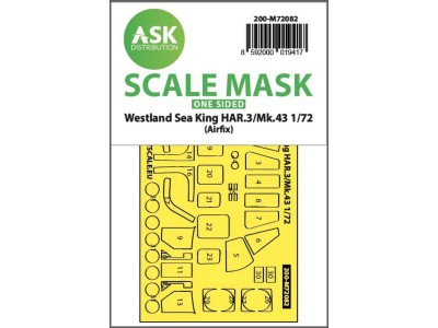 Westland Sea King HAR.3 / Mk.43  one-sided express fit mask for Airfix 