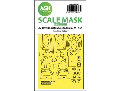 Mosquito B Mk.IV one-sided fit mask for HK Models 