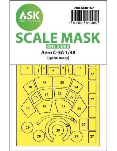Aero C-3A one-sided express fit  mask for Special Hobby 