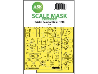 Bristol Beaufort Mk.I  double-sided express fit mask for ICM 