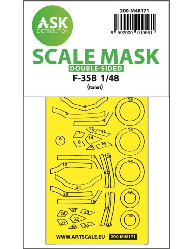 F-35B double-sided express fit mask for Italeri 