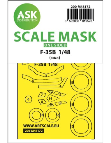 F-35B one-sided express fit mask for Italeri 