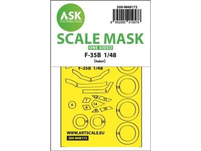 F-35B one-sided express fit mask for Italeri 