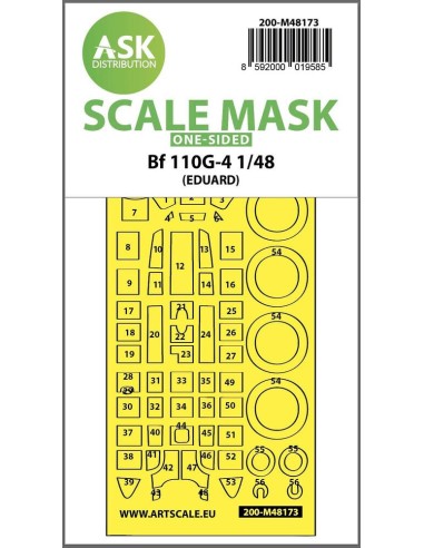 Me 110G-4 one-sided express fit mask for Eduard 