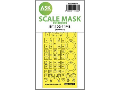 Me 110G-4 one-sided express fit mask for Eduard 