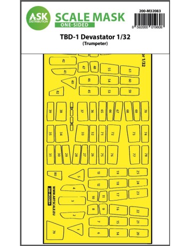 TBD-1 Devastator one-sided express fit mask for Trumpeter 