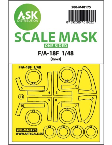 F/A-18F one-sided express fit mask for Italeri 