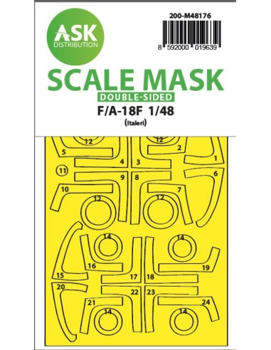 F/A-18F double-sided express fit mask for Italeri 
