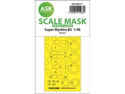 Super Mystére B2 double-sided express fit mask for Special Hobby 
