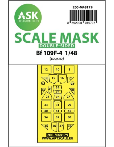 Messerschmitt Bf 109F double-sided express mask, self-adhesive and pre-cutted for Eduard 