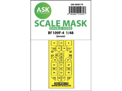 Messerschmitt Bf 109F double-sided express mask, self-adhesive and pre-cutted for Eduard 