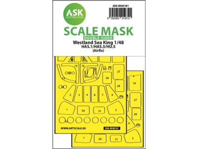 Westland Sea King HAS.1/HAS.5/HU.5 double-sided express fit mask for Airfix 