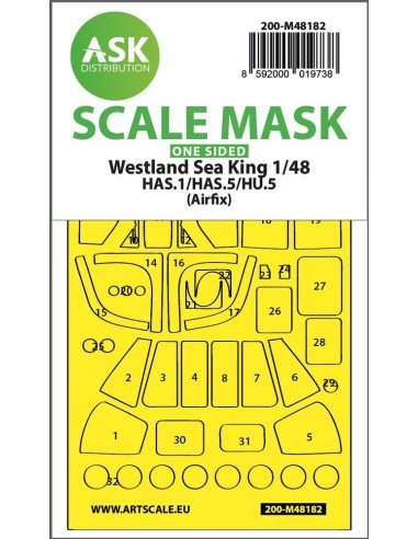 Westland Sea King HAS.1/HAS.5/HU.5 one-sided express fit  mask for Airfix 