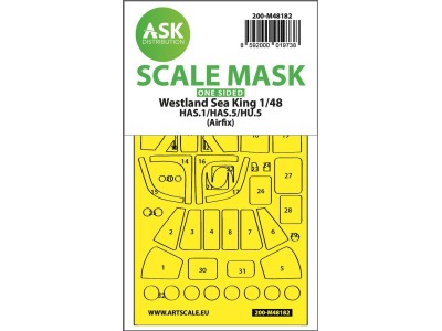Westland Sea King HAS.1/HAS.5/HU.5 one-sided express fit  mask for Airfix 
