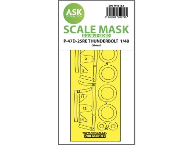 P-47D-25RE Thunderbolt  double-sided express fit mask for Miniart 