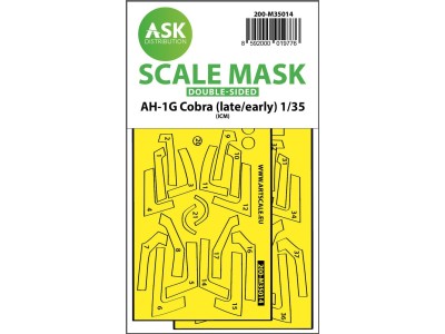 AH-1G Cobra (early/late) double-sided express fit painting mask for ICM 