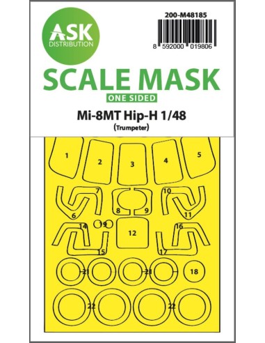 Mil Mi-8MT one-sided express fit mask for Trumpeter 