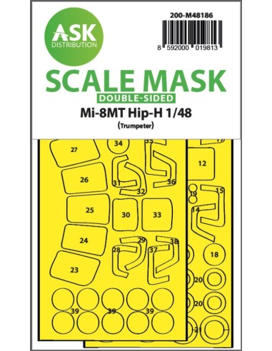 Mil Mi-8MT double-sided express fit mask for Trumpeter 