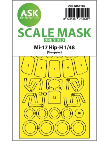Mil Mi-17 Hip-H one-sided express fit mask for Trumpeter 
