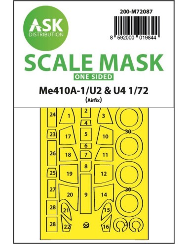Messerschmitt Me 410A-1/U2 & U4  one-sided express fit mask for Airfix 