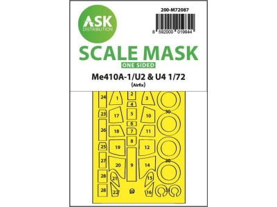 Messerschmitt Me 410A-1/U2 & U4  one-sided express fit mask for Airfix 