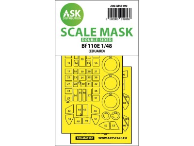 Messerschmitt Bf 110E double-sided express fit mask for Eduard 