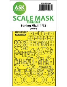 Stirling Mk.III one-sided express fit mask for Italeri 