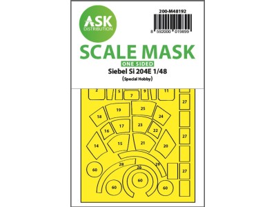 Siebel Si 204E one-sided realy fit and self adhesive express mask for Special Hobby 