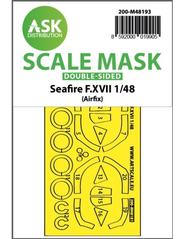 Seafire F.XVII double-sided fit and self adhesive express mask for Airfix 