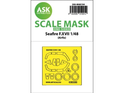 Seafire F.XVII one-sided fit and self adhesive express mask for Airfix 