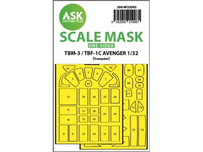 TBM-3/TBF-1C one-sided express fit mask for Trumpeter 