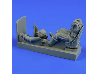 R.A.F. pilot with seat for Spitfire 