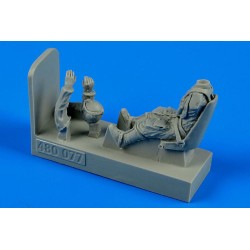 German WWII Luftwaffe pilot with seat Bf 