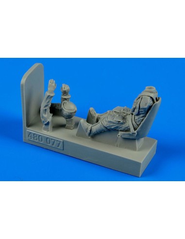 German WWII Luftwaffe pilot with seat Bf 