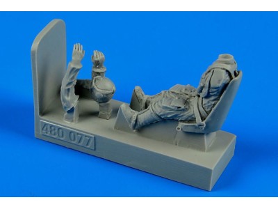 German WWII Luftwaffe pilot with seat Bf 