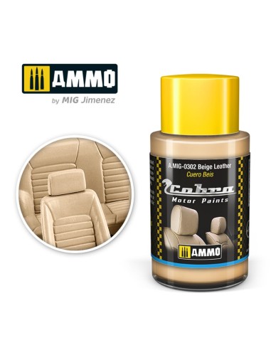 COBRA MOTOR Beige Leather 