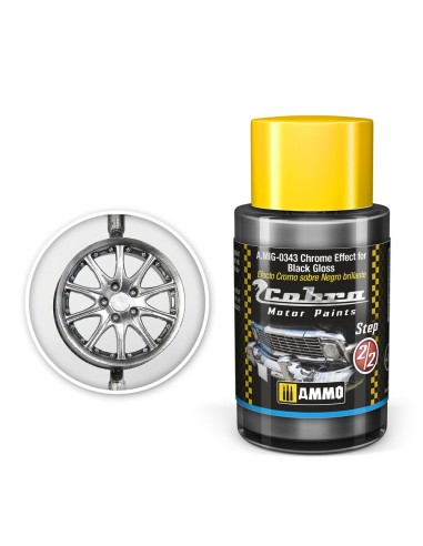 COBRA MOTOR Chrome Effect for Black Gloss 