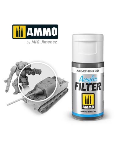 ACRYLIC FILTER Medium Grey 