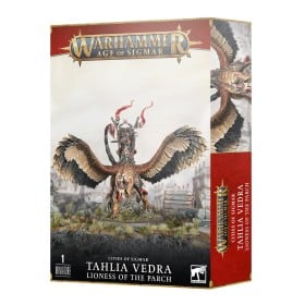 Boîte de la Figurine Tahlia Vedra Première Maréchale des Cités de Sigmar sur manticore - Warhammer