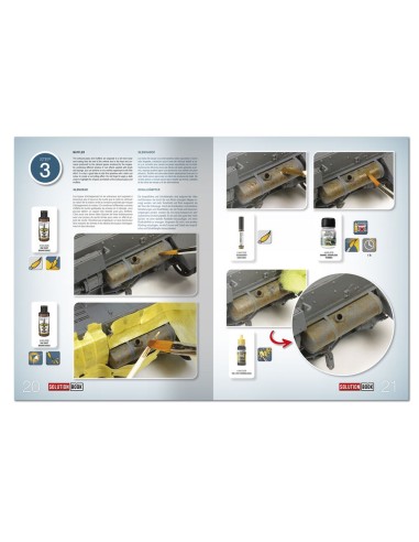 SOLUTION BOOK 19 - How to Paint WWII German D.A.K .Vehicles - (Multilingual) 